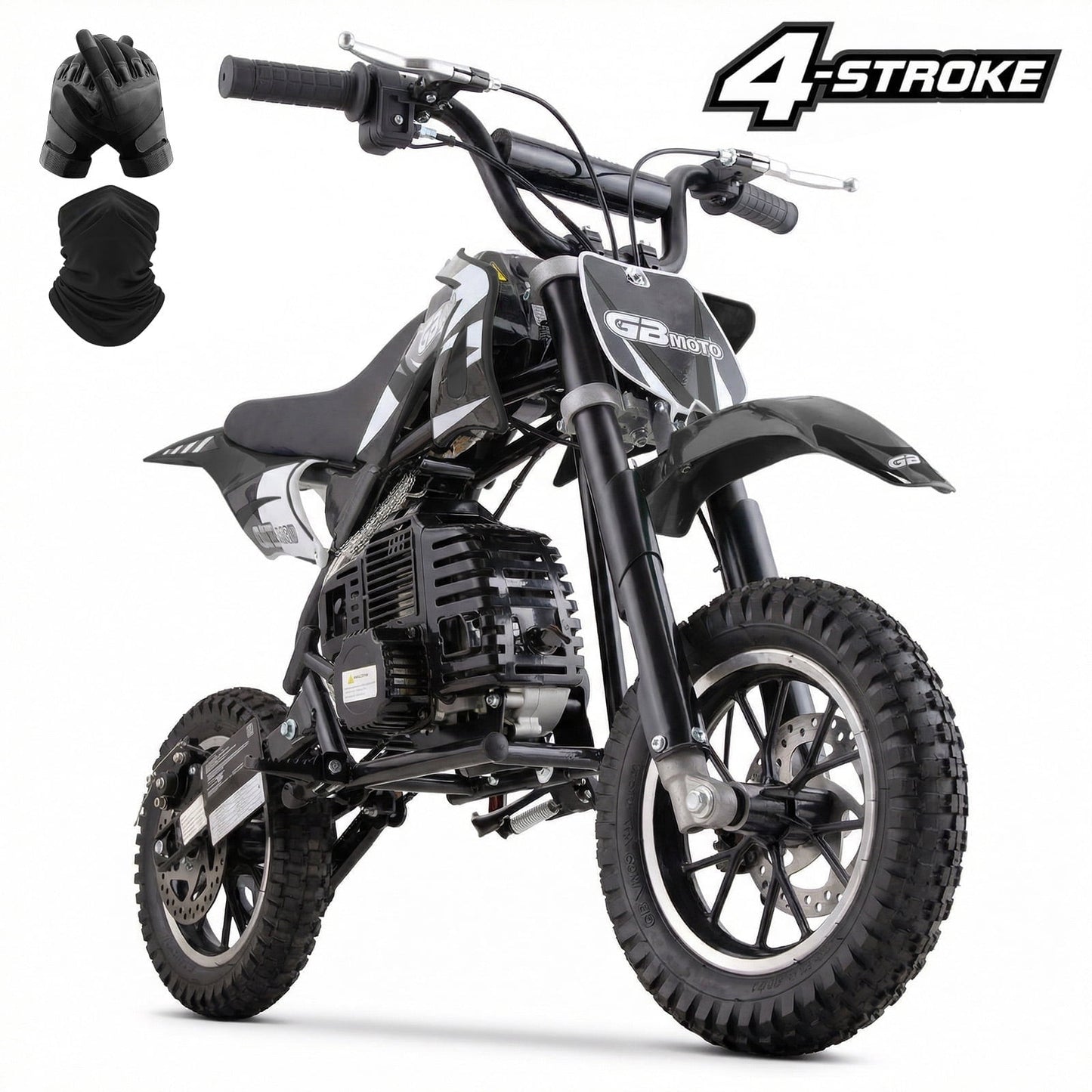 Aoemoe Kids Dirt Bike, Perfect Starter Gas Dirt Bike for adventure,Sturdy 40cc dirt bike for Beginner 45×24×16in,4-Stroke,BLACK