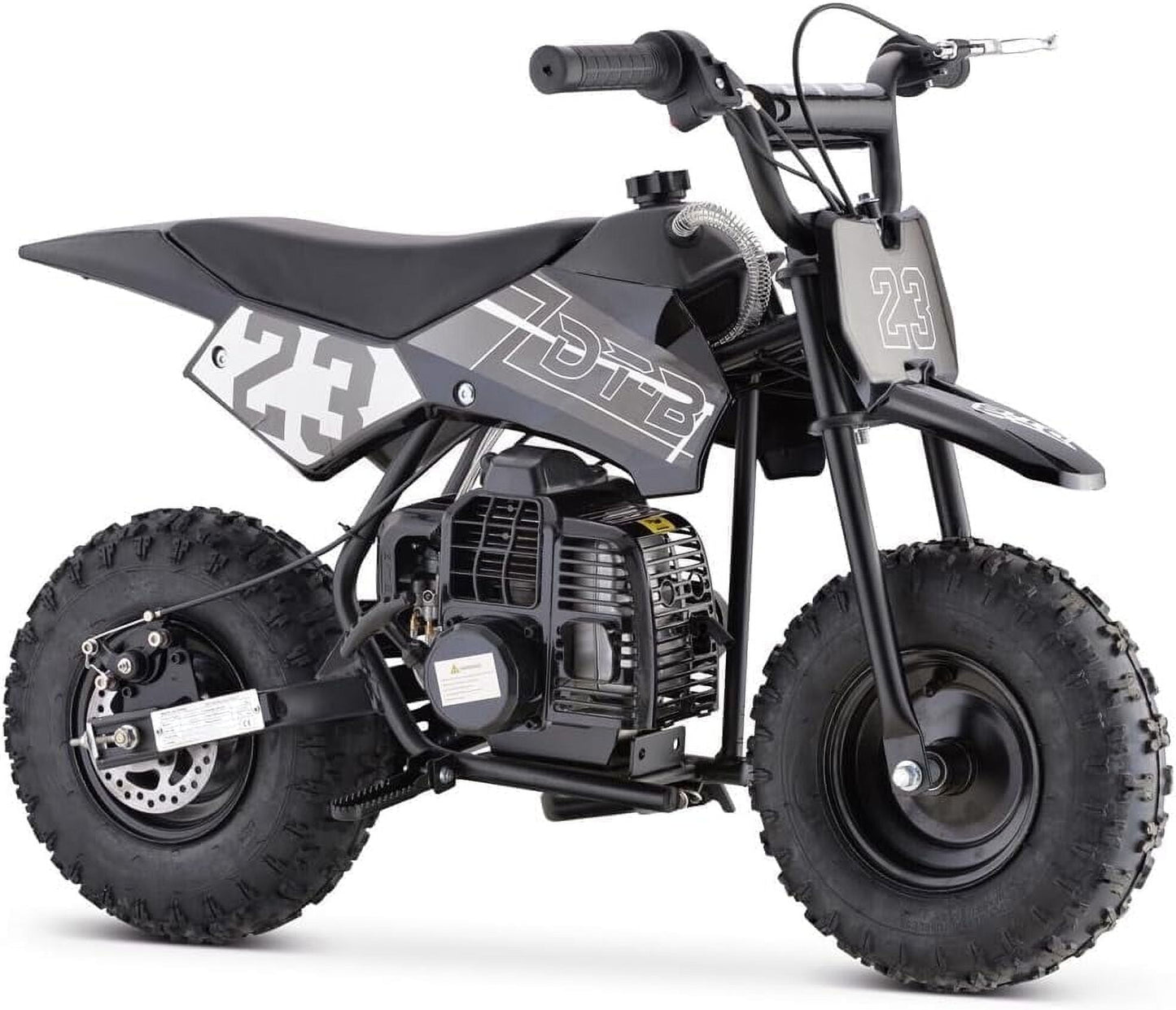 Aoemoe Mini Kid Dirt Bike, 49 CC 2-Stroke Gas Bike with Off-Rode Tire, Suspensions, Disc Brakes, Max Load 160Lbs, Up to 20Mph, EPA Approved