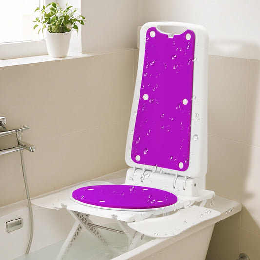 Aoemoe Transfer Bathtub Chair - Portable, Lightweight, Foldable, 308 LBS Capacity, Waterproof, Ergonomic Seat(Purple)