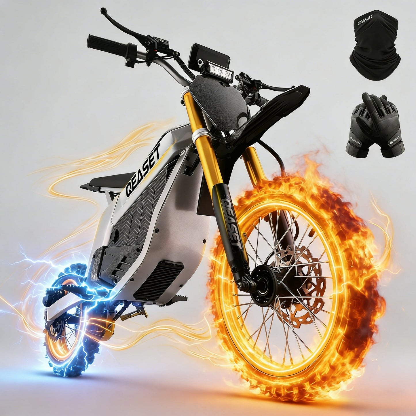 Arshin 3000W Electric Dirt Bike for Adults & Teens,42 MPH High-Speed Electric Motorcycle,50-Mile Range,No Gas Needed!Professional Grade with Hydraulic Damping,All-Terrain Tires,220lbs Capacity(Black)