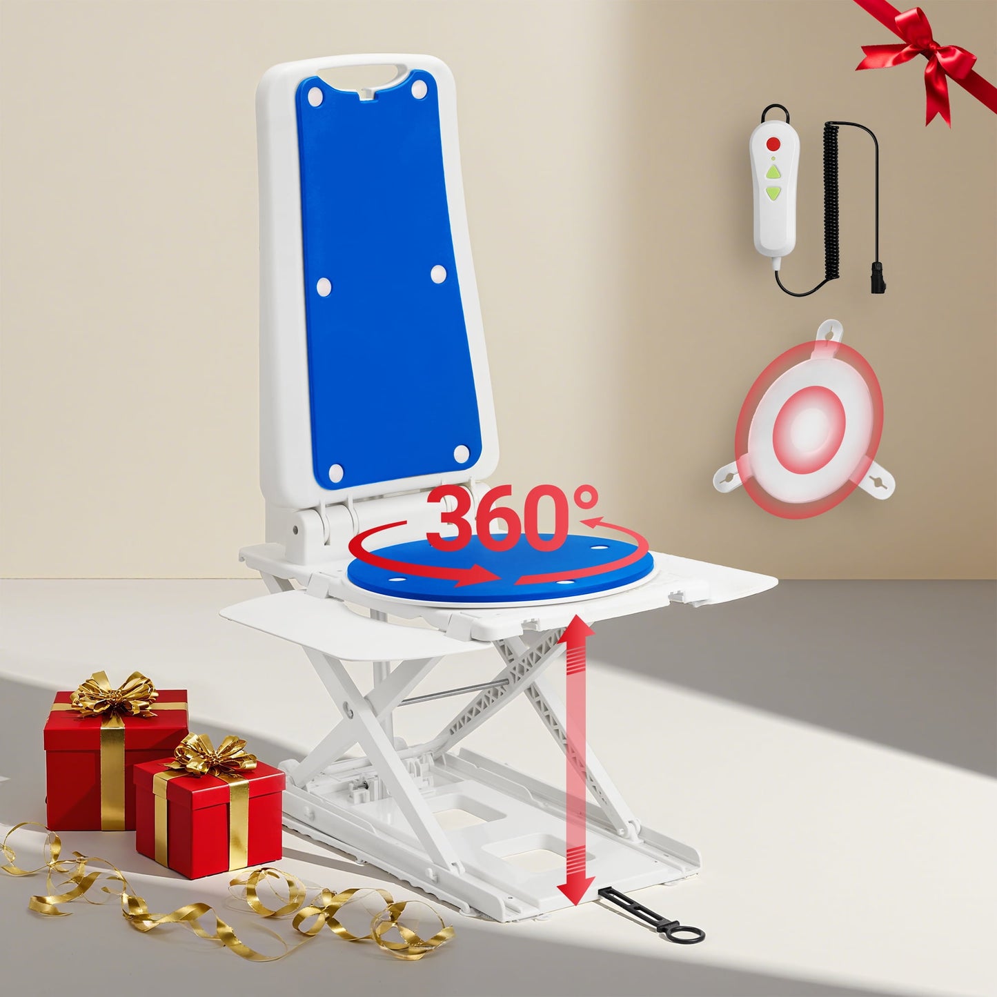 Arshin Heavy Duty Electric Chair Lift,Preassembled Lift Chairs,Fall Assist Devices,Lift Elderly from Floor,Support up to 308 lbs-Blue