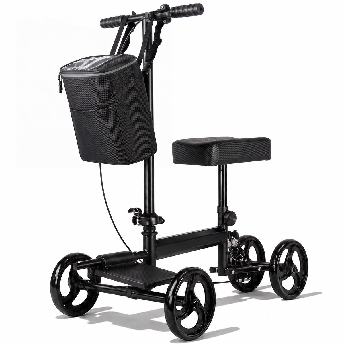 Ostrina Knee Scooter,All Terrain Foldable Knee Scooter Walker,Disc Brake Knee Walker for Foot Injuries,Compact Crutches Alternative