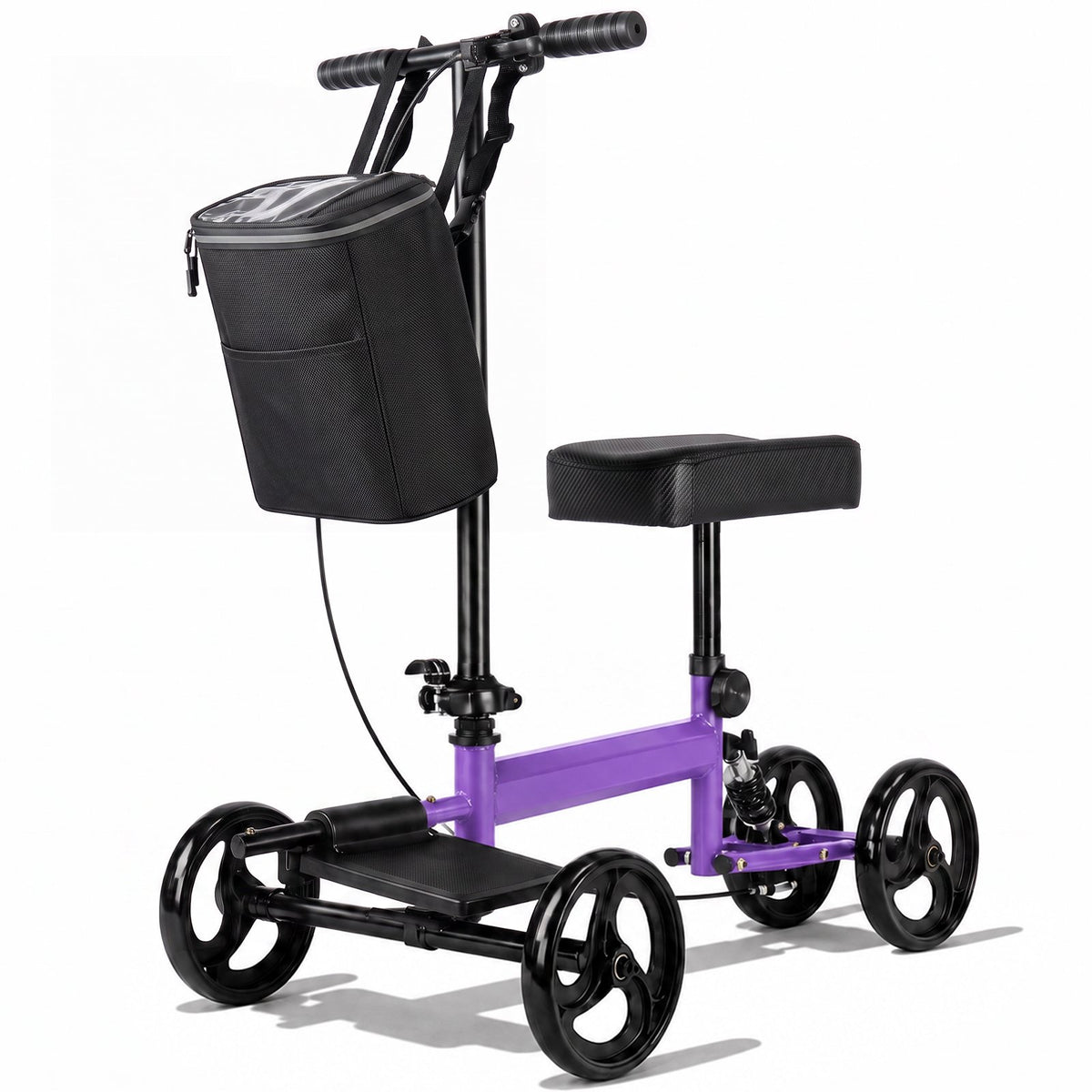 Ostrina Knee Scooter,All Terrain Foldable Knee Scooter Walker,Disc Brake Knee Walker for Foot Injuries,Compact Crutches Alternative