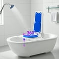 Arshin Shower Bath Chair,Floor Lift for Elderly Fallen,Remote Control Patient Lift Transfer Chair,Electric Lift with 360°Swivel,308 lbs Capacity,24 lbs Net Weight,IPX8 Waterproof(Blue)