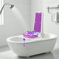 Arshin Shower Bath Chair,Floor Lift for Elderly Fallen,Remote Control Patient Lift Transfer Chair,Electric Lift with 360°Swivel,308 lbs Capacity,24 lbs Net Weight,IPX8 Waterproof(Purple)