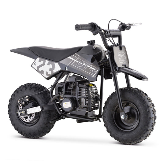 Mosta Mini Kid Dirt Bike, 49 CC 2-Stroke Gas Bike with Off-Rode Tire, Suspensions, Disc Brakes, Max Load 160Lbs, Up to 20Mph