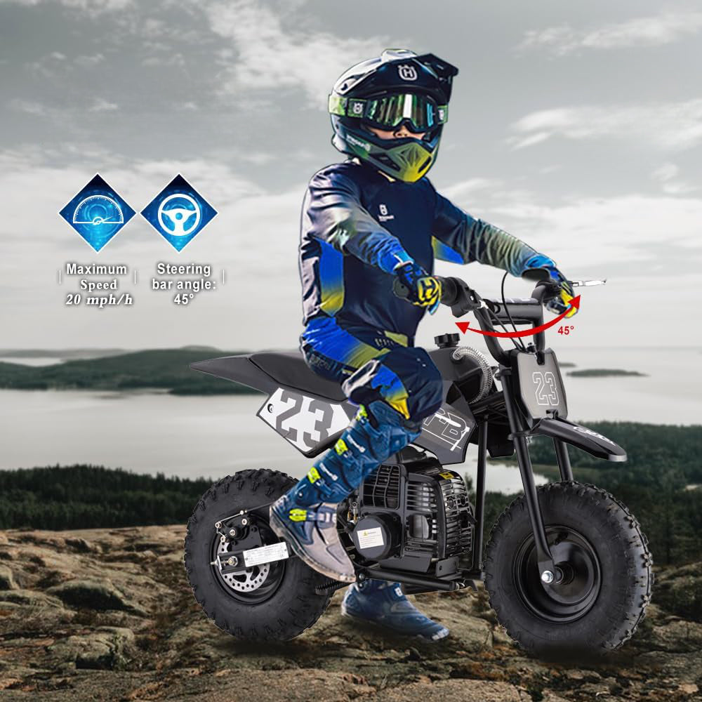 HOVERHEART DB02 50 cc 2 Stroke Gas Powered Mini Bike Speed 20 mph, Multicolor