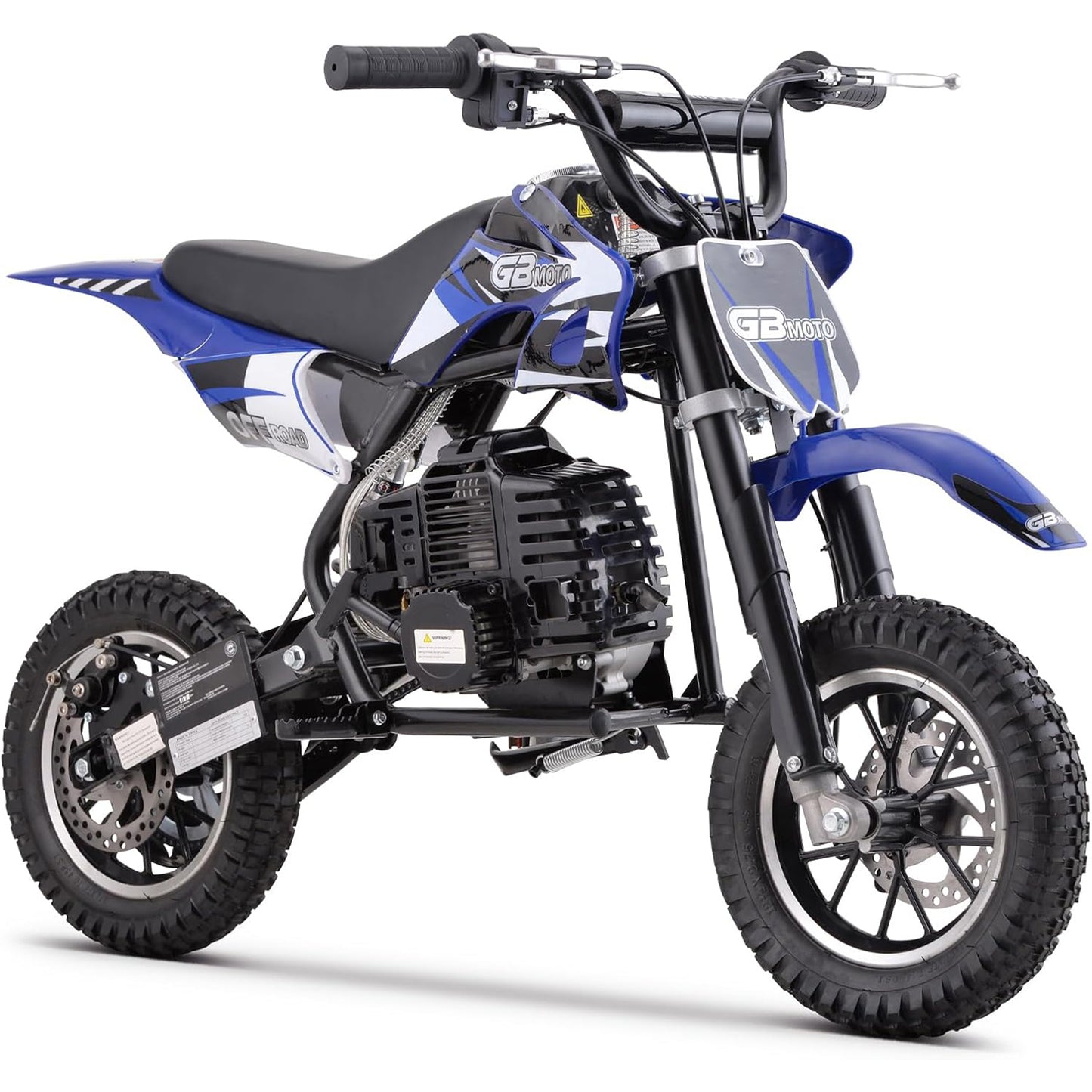 Kids Mini 50CC Gas Dirt Bike, DB1 Model 2 Stroke Ride on Bike with Off-Road Tire, Shocks, Pull Start, Oil Mixed Required, Support Up to 165lbs - Blue