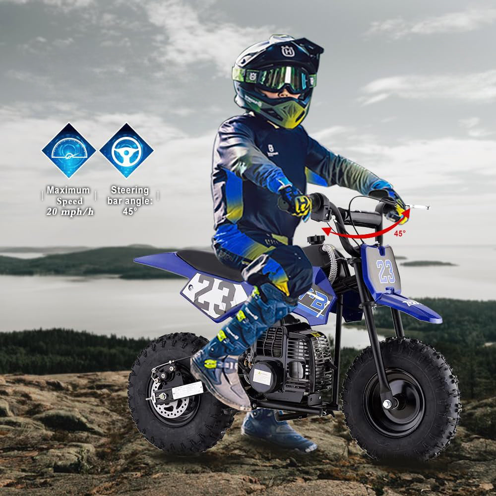HOVER HEART DB002 50cc Gas Powered Mini Bike, Off-Road Tires, EPA Approved Green