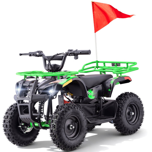 All-Terrain 4 & Wheeler,15 mph Variable Speeds,Sunderwell 500W 36V High-Torque Motor,Parent Control,15 Miles(Green)