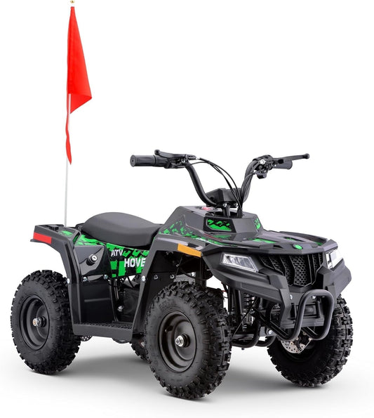 WAWA Electric ATV, 36V Kids Dirt Quad Bike with 500W Powerful Motor for Boys Girls Off-road and Race