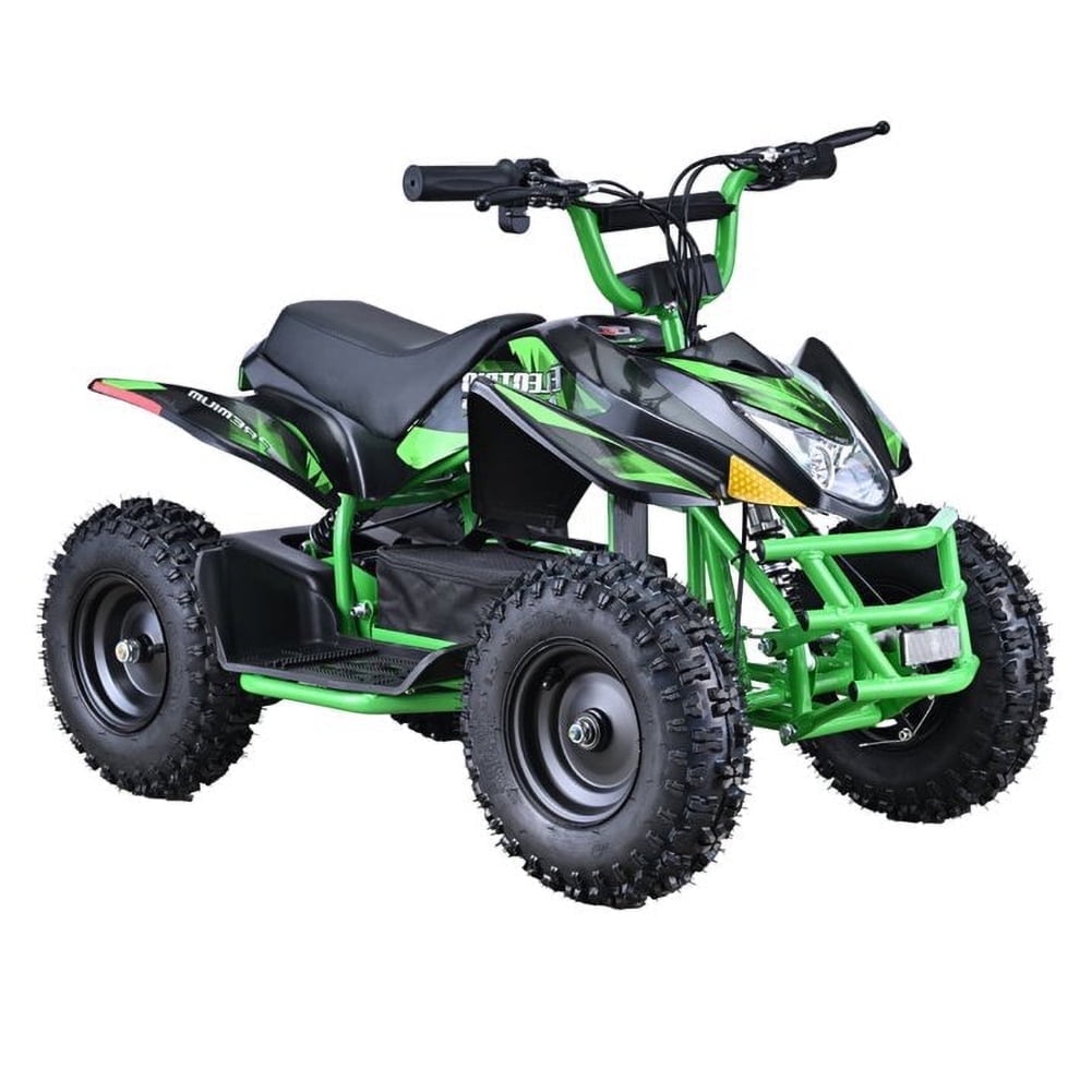 WAWA Electric ATV Dirt Quad,4-Wheeler Bike with 500W Motor,Parent Speed Control,Dual Suspensions, Age 13+(GREEN)