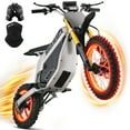 Electric Dirt Bike with 3000W Motor, Tcdjtc Electric Motorcycle with 37MPH Max Speed, Kids & Adults Dirt Bike for Ages 13 and up, Kids Motorcycle with 50 Miles Max Range, Dual Hydraulic Disc Brakes