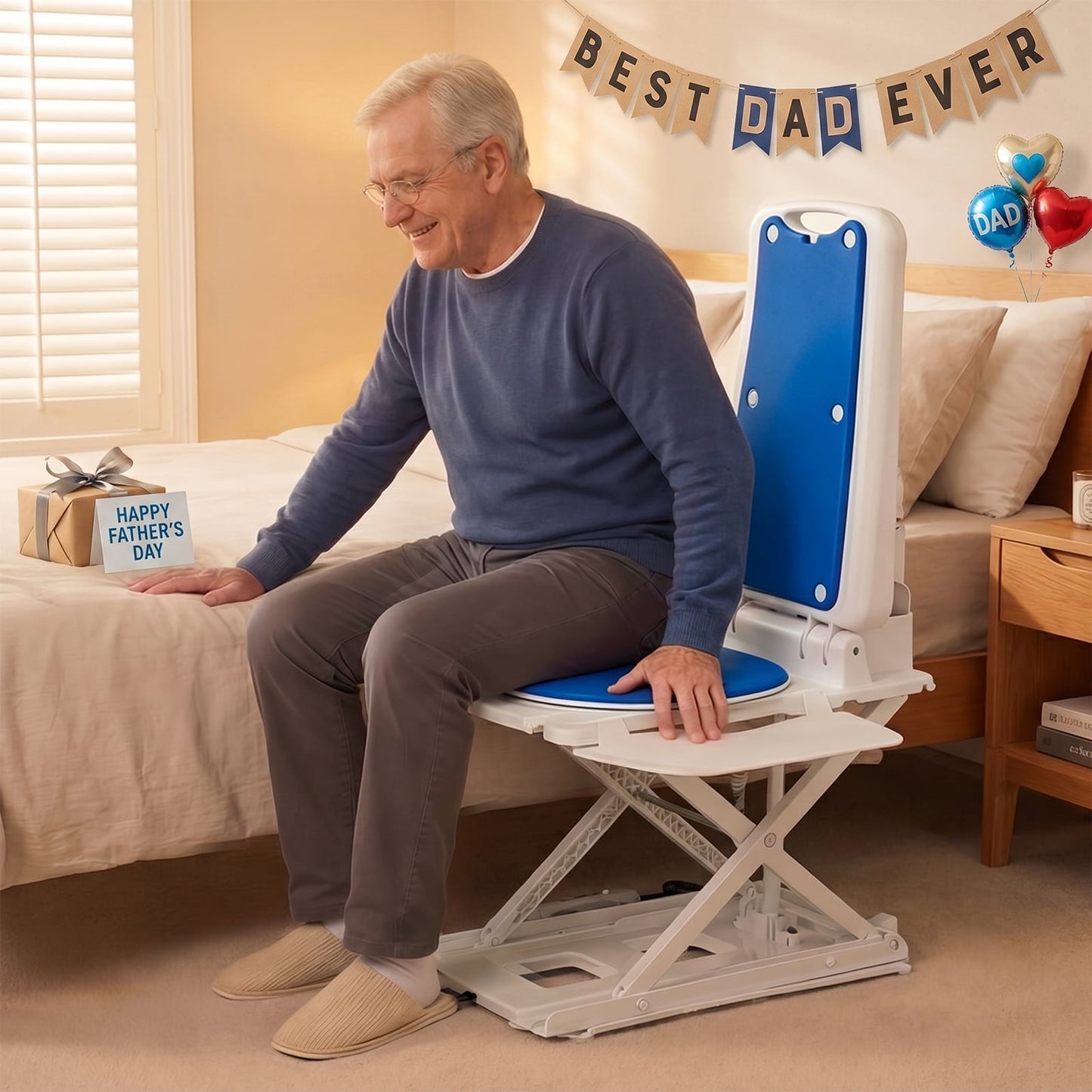 Electric Floor Lift for Elderly Fall Recovery, 2-in-1 Waterproof Bath Lift Chair for Tub with Remote Control, Portable Foldable Emergency Lift Assist, 275 lbs Capacity Medical Home Care Equipment
