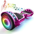 Electric Scooter with Bluetooth Speakers, Hover Off Road Board Electric Scooter with LED Lights & 400W Motor, Kids Scooter with 9MPH Max Speed, Tcdjtc Self-Balance Scooter for Kids