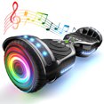 Electric Scooter with Bluetooth Speakers, Hover Off Road Board Electric Scooter with LED Lights & 400W Motor, Kids Scooter with 9MPH Max Speed, Tcdjtc Self-Balance Scooter for Kids