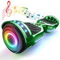 Electric Scooter with Bluetooth Speakers, Hover Off Road Board Electric Scooter with LED Lights & 400W Motor, Kids Scooter with 9MPH Max Speed, Tcdjtc Self-Balance Scooter for Kids