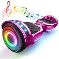 Electric Scooter with Bluetooth Speakers, Hover Off Road Board Electric Scooter with LED Lights & 400W Motor, Kids Scooter with 9MPH Max Speed, Tcdjtc Self-Balance Scooter for Kids