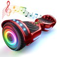 Electric Scooter with Bluetooth Speakers, Hover Off Road Board Electric Scooter with LED Lights & 400W Motor, Kids Scooter with 9MPH Max Speed, Tcdjtc Self-Balance Scooter for Kids