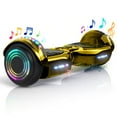 Electric Scooter with Bluetooth Speakers, Tcdjtc Self-Balance Scooter for Kids, Hover Off Road Board Electric Scooter with LED Lights & 400W Motor, Kids Scooter with 9MPH Max Speed