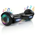 Electric Scooter with Bluetooth Speakers, Tcdjtc Self-Balance Scooter for Kids, Hover Off Road Board Electric Scooter with LED Lights & 400W Motor, Kids Scooter with 9MPH Max Speed