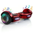 Electric Scooter with Bluetooth Speakers, Tcdjtc Self-Balance Scooter for Kids, Hover Off Road Board Electric Scooter with LED Lights & 400W Motor, Kids Scooter with 9MPH Max Speed