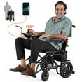 Foldable Electric Wheelchairs for Adults, Tcdjtc Power Wheelchair with 15 Miles Travel Range, Motorized Wheelchairs for Seniors, Light Weight Wheelchairs Foldable for Senior Support 397 lbs
