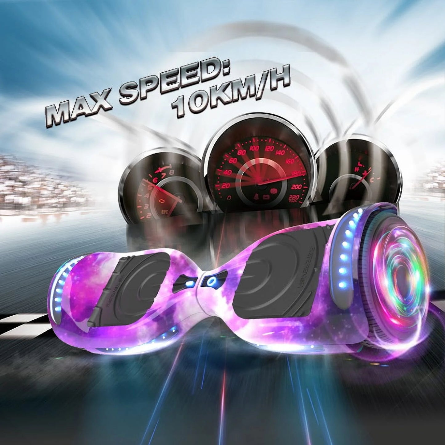 MOSTA All Terrain Self-Balance Scoote ,Electric Scooter Board for Kids & Adults with Bluetooth and Led Lights,6.5 inch,165 lbs capacity Perfect Gift