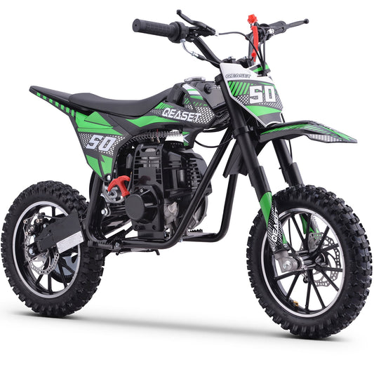 Gas Dirt Bike for Adults & Teens, 49CC 4-Stroke Gas Powered off Road(Green)