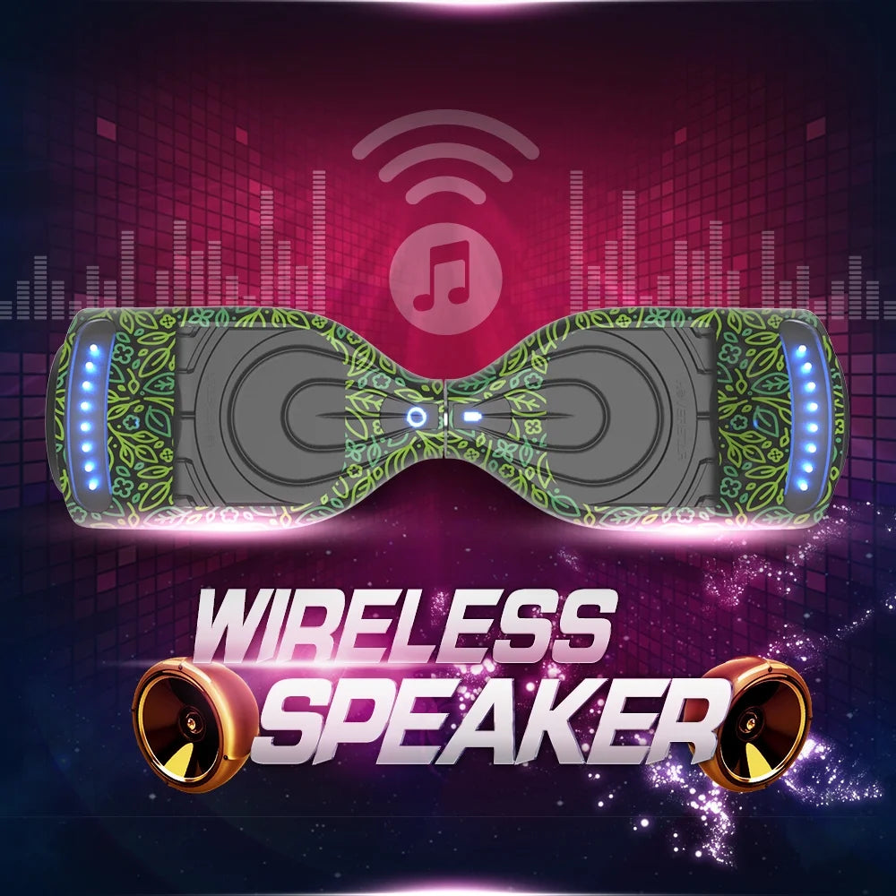 MOSTA All Terrain Self-Balance Scoote ,Electric Scooter Board for Kids & Adults with Bluetooth and Led Lights,6.5 inch,165 lbs capacity Perfect Gift