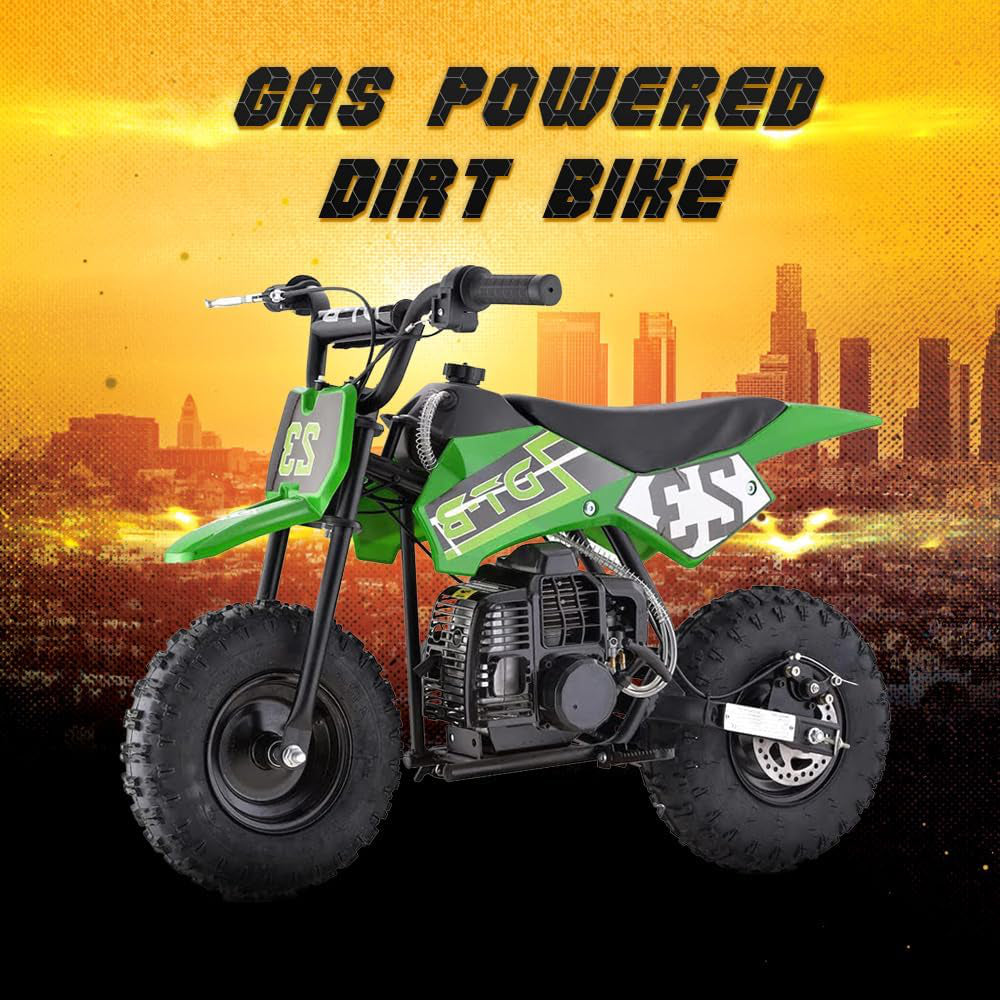 HOVERHEART Mini Kid Dirt Bike, Motorcycle Dimensions 38''L x 22''W x 26''H, 50 CC 2-Stroke Dirt Bike With Off-Road Tire, W/ EPA Approved Gas Powered Engine for Kids over Age 8 (Model: DB02)