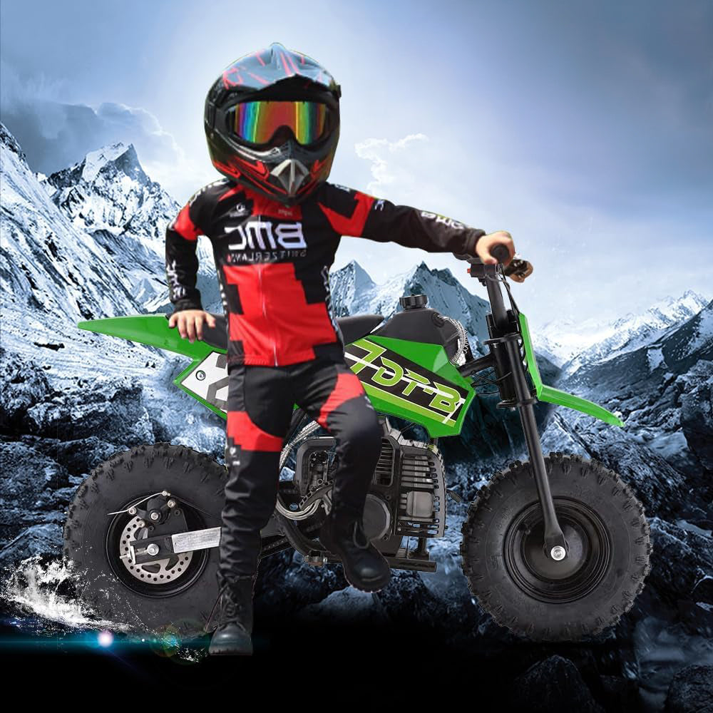 HOVERHEART Mini Kid Dirt Bike, Motorcycle Dimensions 38''L x 22''W x 26''H, 50 CC 2-Stroke Dirt Bike With Off-Road Tire, W/ EPA Approved Gas Powered Engine for Kids over Age 8 (Model: DB02)