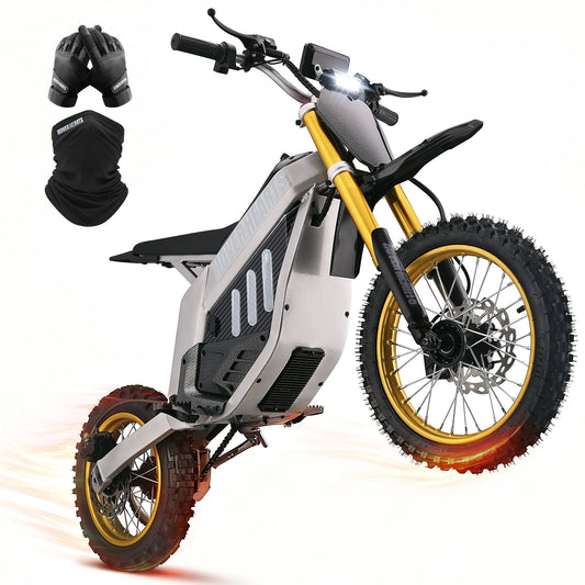 HOVERHEART 48V 3000W(Peak Power)Electric Dirt Bike for Adults - 42Mph Max Speed,Off-Road Motorcycle with Safe LFP Battery and Dual Hydraulic Disc Brakes