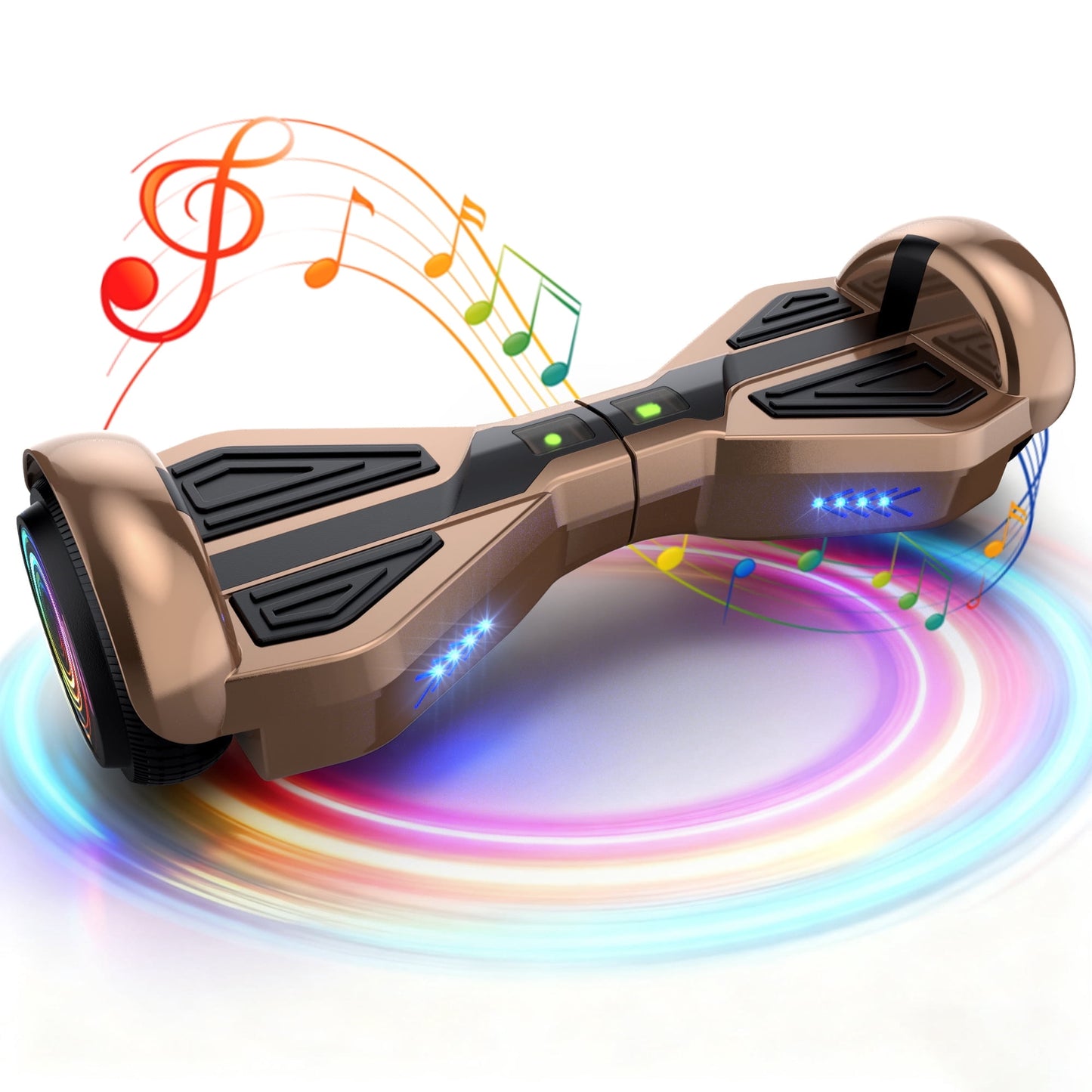 Hover Off Road Board Electric Scooter with LED Lights & 400W Motor, Kids Scooter with 9MPH Max Speed, Electric Scooter with Bluetooth Speakers, Tcdjtc Self-Balance Scooter for Kids