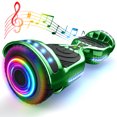 Hover Off Road Board Electric Scooter with LED Lights & 400W Motor, Kids Scooter with 9MPH Max Speed, Electric Scooter with Bluetooth Speakers, Tcdjtc Self-Balance Scooter for Kids