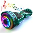 Hover Off Road Board Electric Scooter with LED Lights & 400W Motor, Kids Scooter with 9MPH Max Speed, Electric Scooter with Bluetooth Speakers, Tcdjtc Self-Balance Scooter for Kids