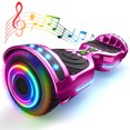 Hover Off Road Board Electric Scooter with LED Lights & 400W Motor, Kids Scooter with 9MPH Max Speed, Electric Scooter with Bluetooth Speakers, Tcdjtc Self-Balance Scooter for Kids