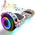 Tcdjtc Hoverboard with Bluetooth and Led Lights, Balance Board for Kids, Kids Outdoor Toys with 9 Mph Max Speed, All Terrain Hoverboard with UL 2272 Safety Standard
