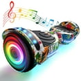 Hoverboard for Kids with 9 mph Max Speed, Tcdjtc Electric Scooters with LED Lights & Bluetooth Speakers, All Terrain Hoverboard for Adults, Off Road Hoverboard with UL2272 Certified