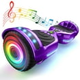 Hoverboard for Kids with 9 mph Max Speed, Tcdjtc Electric Scooters with LED Lights & Bluetooth Speakers, All Terrain Hoverboard for Adults, Off Road Hoverboard with UL2272 Certified