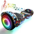 Hoverboard for Kids with 9 mph Max Speed, Tcdjtc Electric Scooters with LED Lights & Bluetooth Speakers, All Terrain Hoverboard for Adults, Off Road Hoverboard with UL2272 Certified