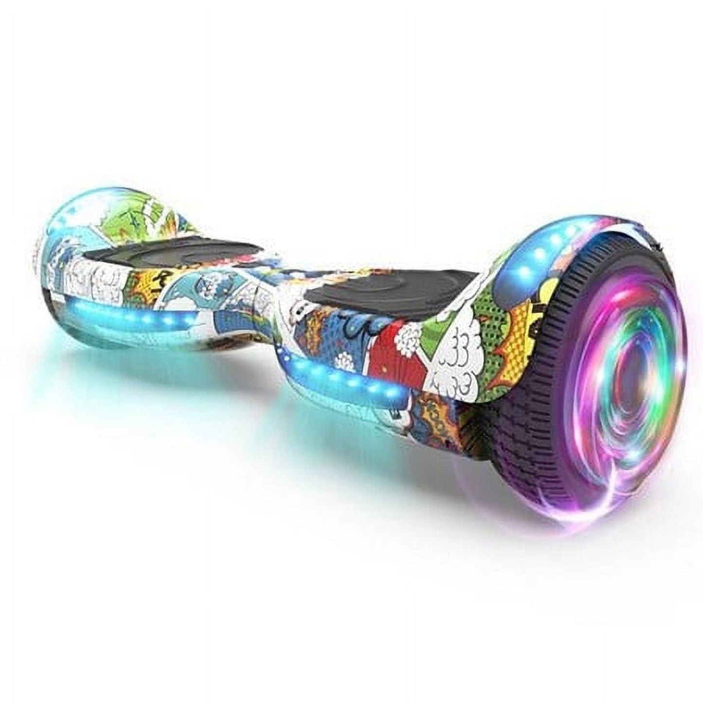 Hoverstar Flash Wheel Hoverboard 6.5 In., Bluetooth Speaker with LED Light, Self Balancing Wheel, Electric Scooter, Super Hero