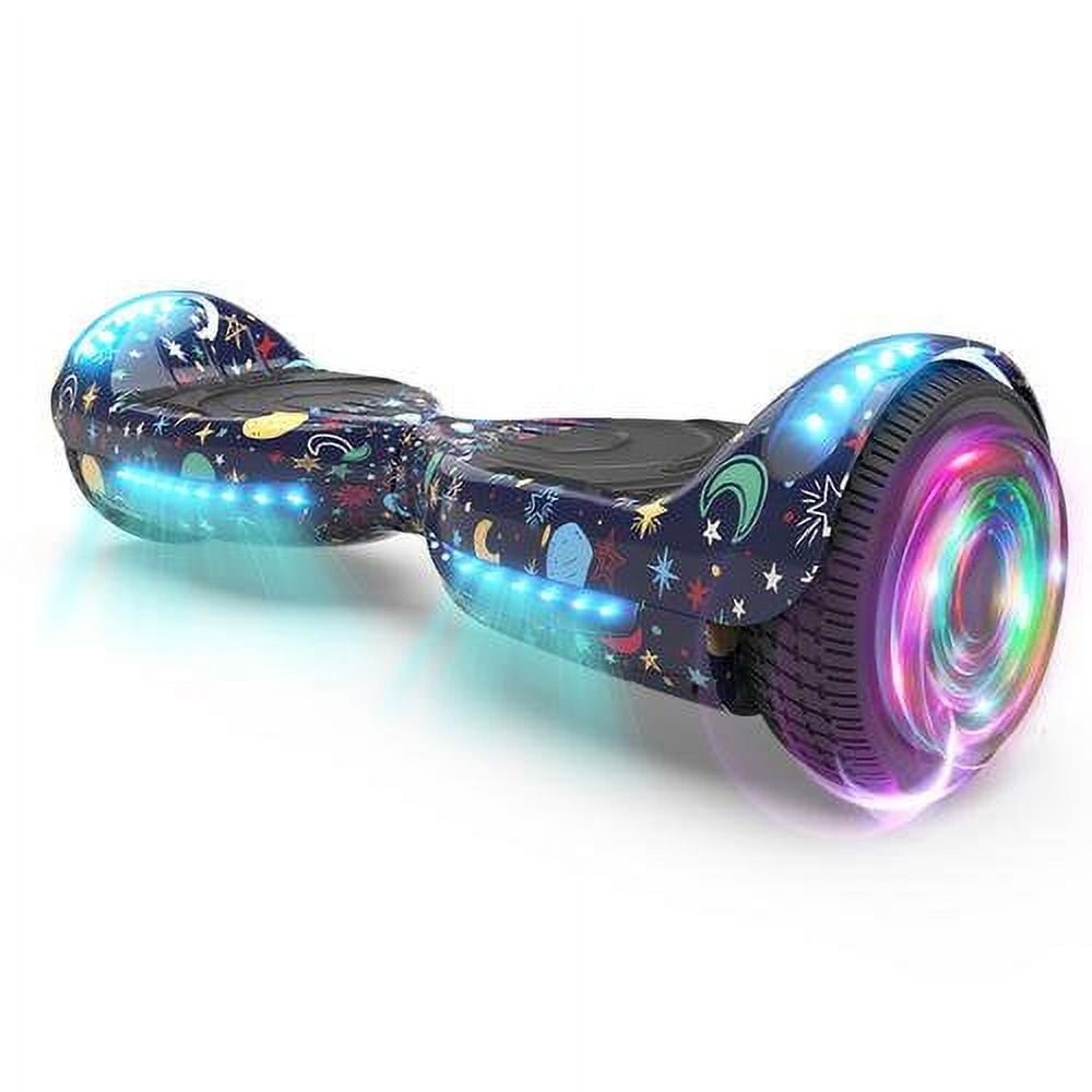 Hoverstar Flash Wheel Hoverboard 6.5 In., Bluetooth Speaker with LED Light Self Balancing Wheel, Electric Scooter