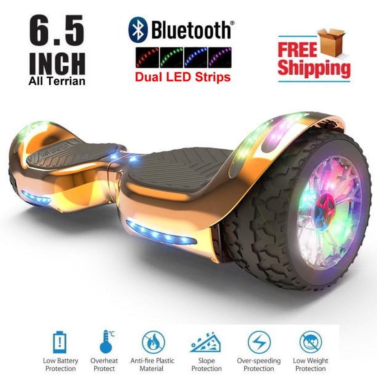 Hoverstar hover board Bluetooth Two-Wheel Self Balancing Electric Scooter 6.5 In. UL 2272 Certified with Bluetooth Speaker and LED Light