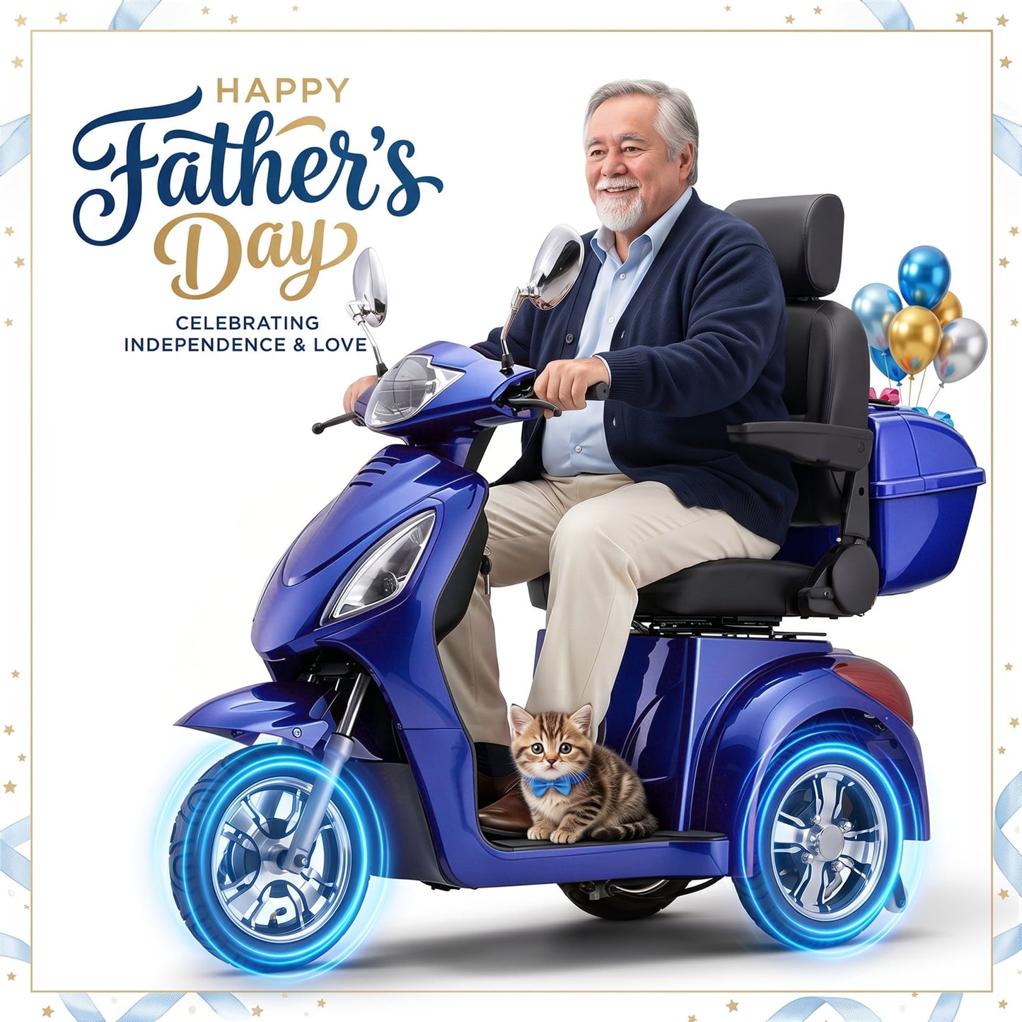 LiltJan 3-Wheel Electric Mobility Scooter for Seniors, 500lb Heavy Duty Capacity Power Scooter, 800W Motorized Medical Scooter with 31-Mile Long Battery Life