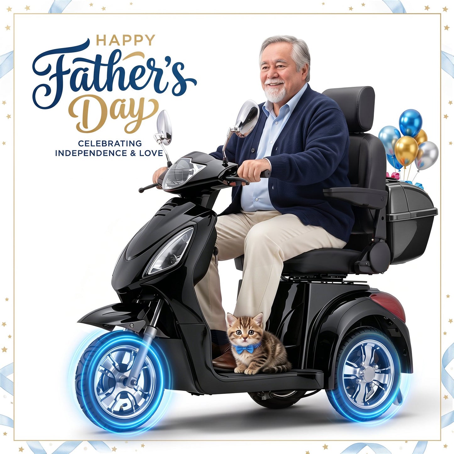 LiltJan 3-Wheel Electric Mobility Scooter for Seniors, 500lb Heavy Duty Capacity Power Scooter, 800W Motorized Medical Scooter with 31-Mile Long Battery Life