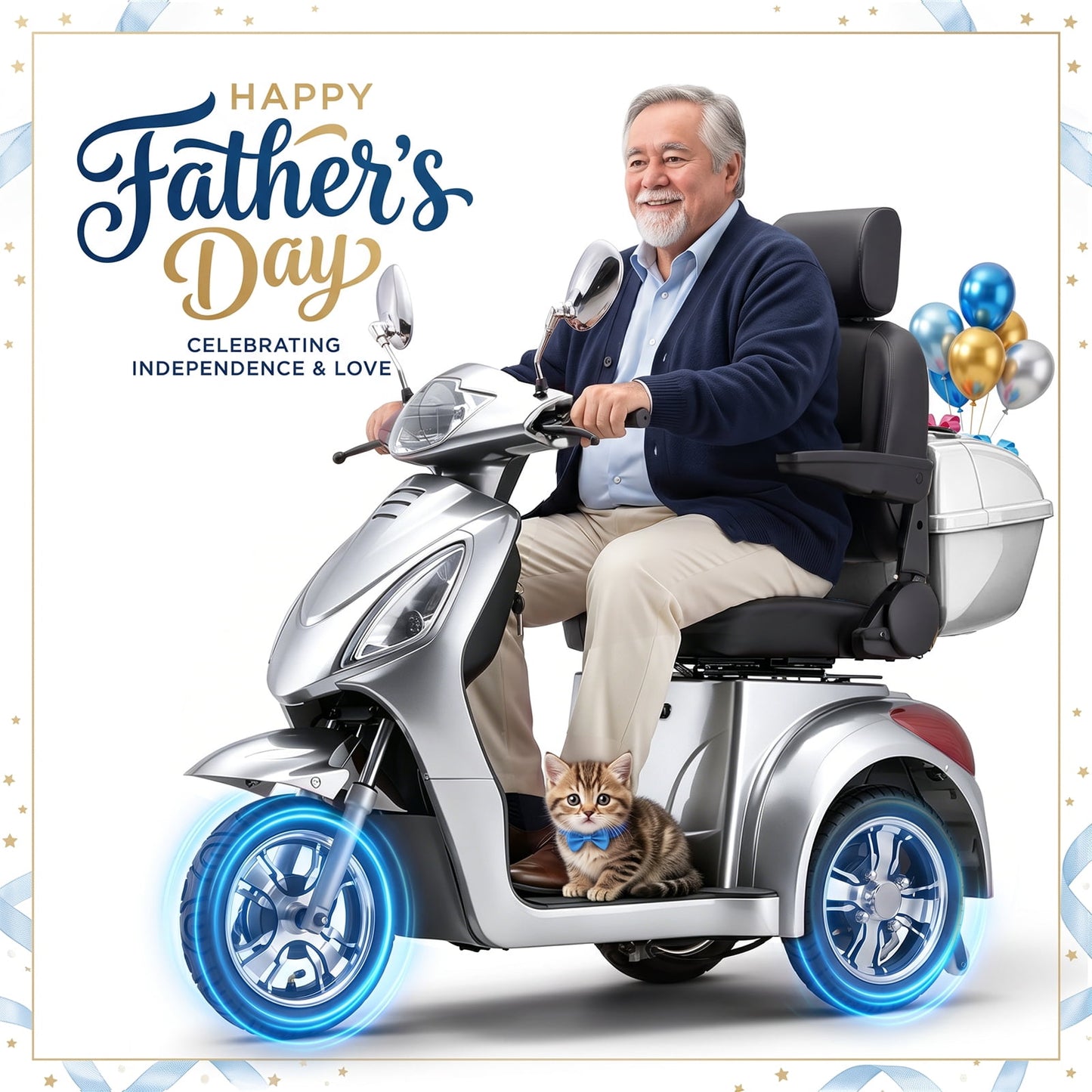LiltJan 3-Wheel Electric Mobility Scooter for Seniors, 500lb Heavy Duty Capacity Power Scooter, 800W Motorized Medical Scooter with 31-Mile Long Battery Life