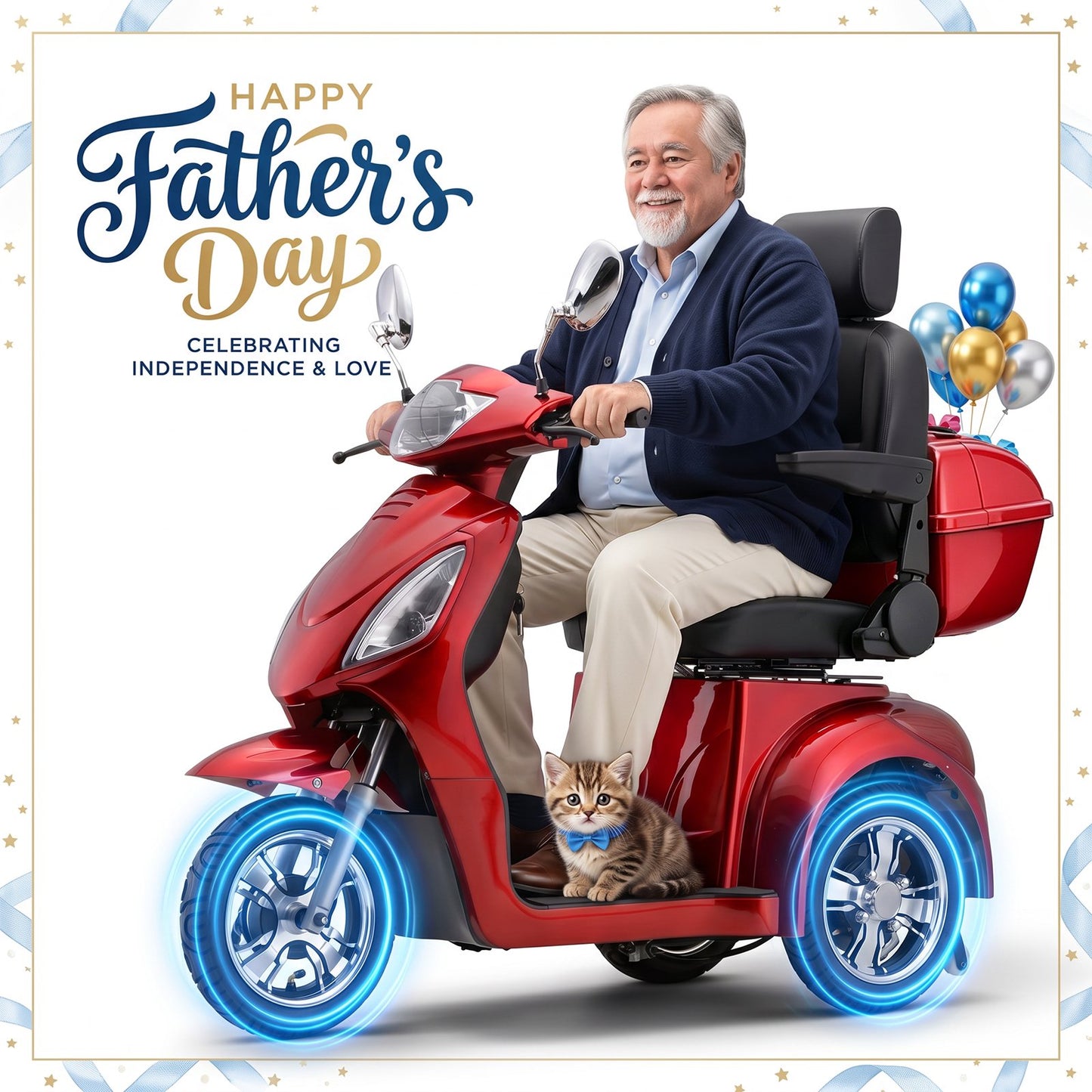LiltJan 3-Wheel Electric Mobility Scooter for Seniors, 500lb Heavy Duty Capacity Power Scooter, 800W Motorized Medical Scooter with 31-Mile Long Battery Life