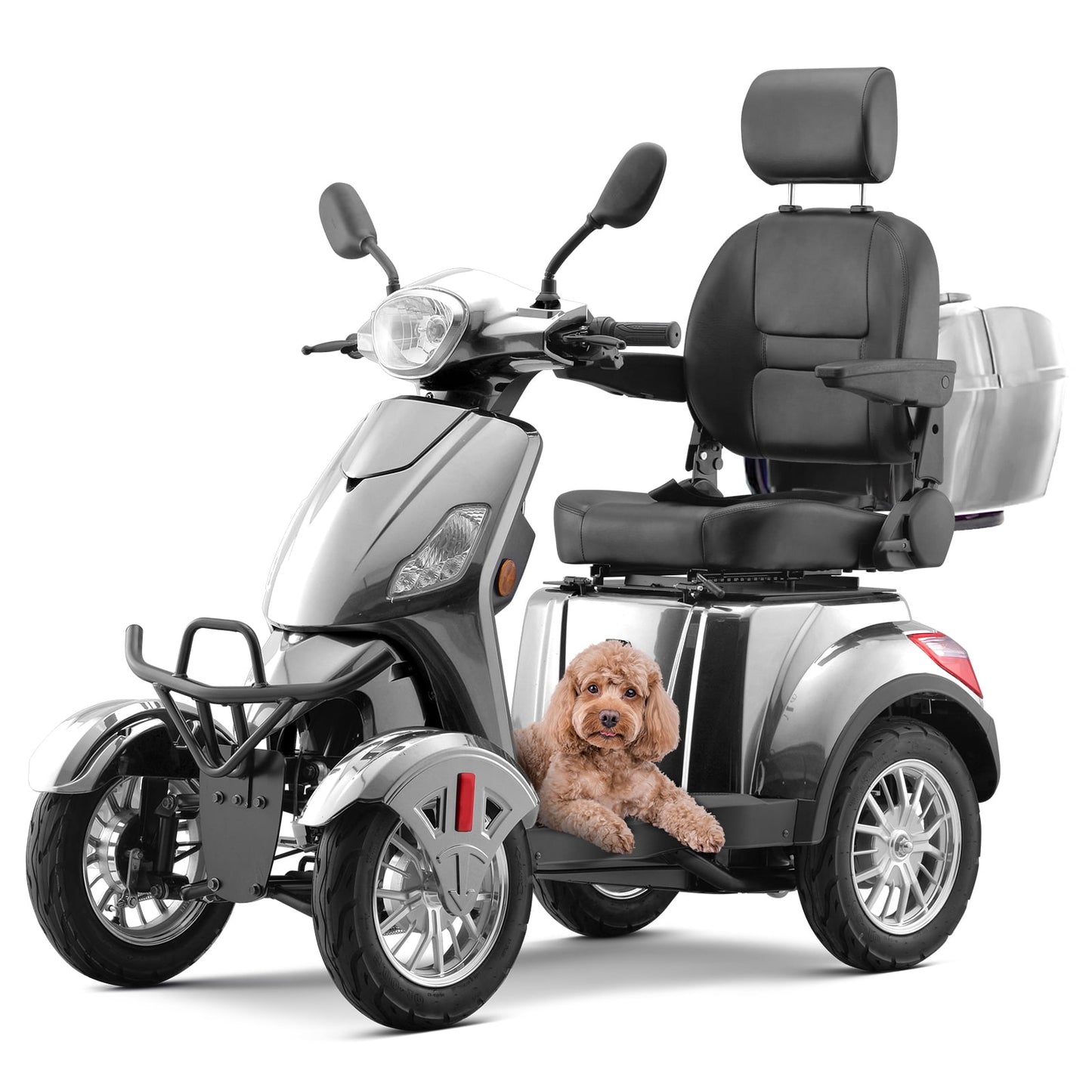 LiltJan Electric Mobility Scooter for Adults Seniors, 4 Wheel All Terrain Heavy Duty Powered Scooter with 800W Motor, 25 Mile Range, Adjustable Speed, Remote Key, Comfortable Ride, Ready to Ride