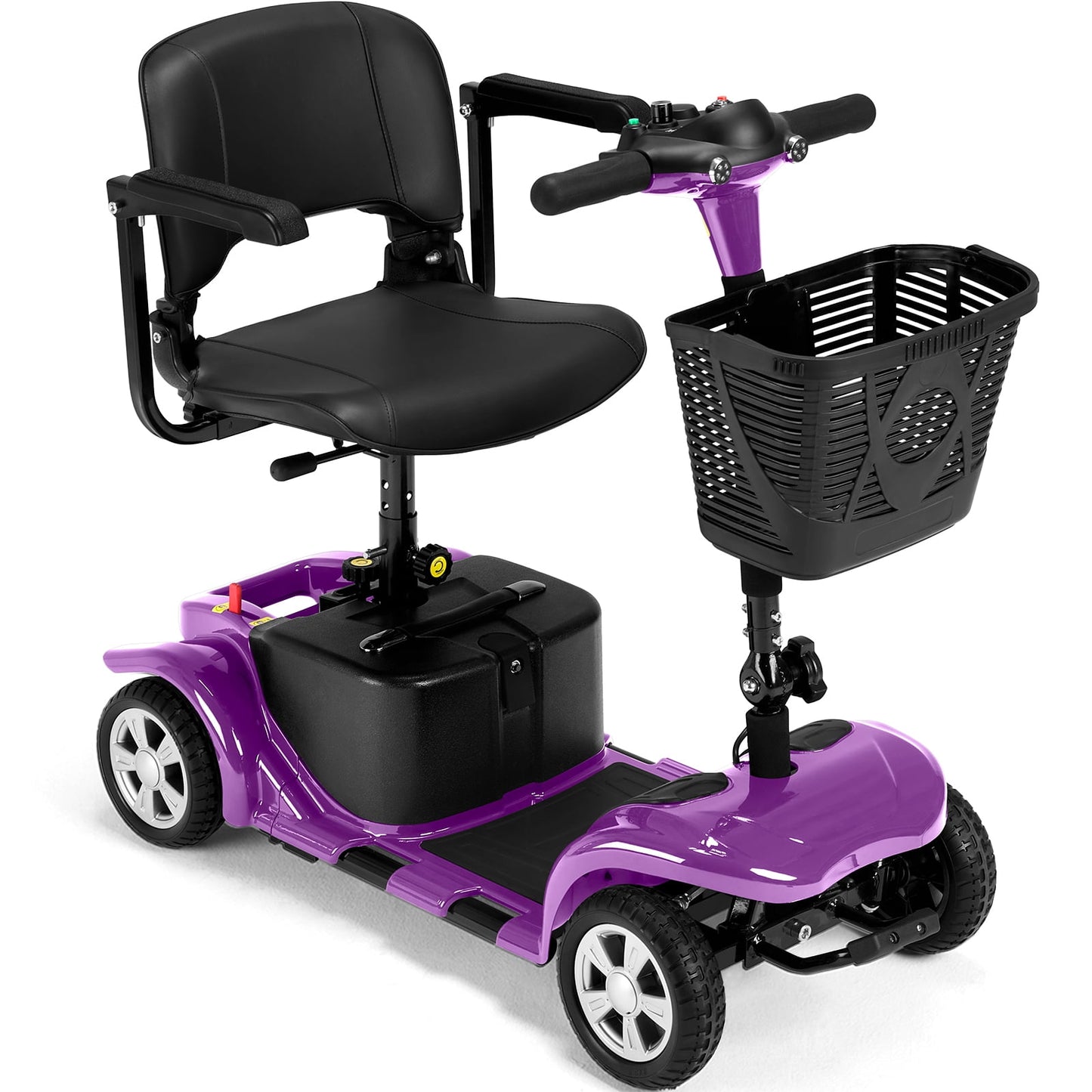 LiltJan Foldable Mobility Scooter for Adults Elderly– Mobility Scooter for Seniors 4-Wheel Portable Motorized Scooter with 300 lbs Capacity with 15 Miles Range